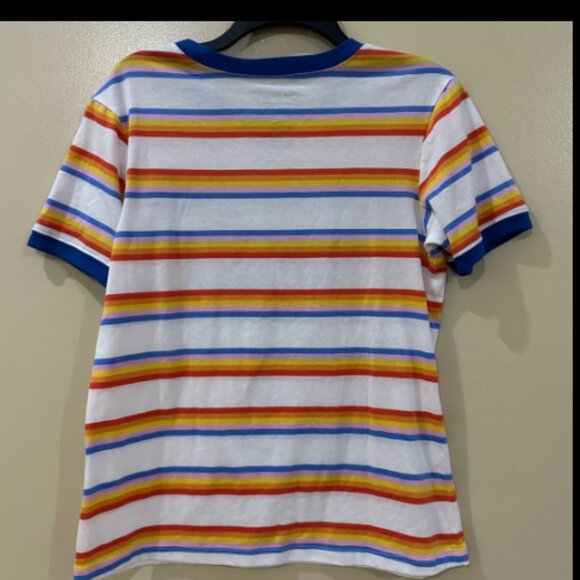 Stranger Things Hawkins Indiana Bright Stripe Ringer T-Shirt - Picture 5 of 5